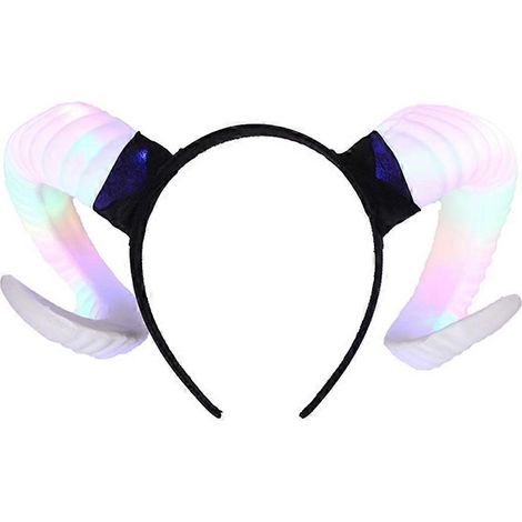 Serre-tête cornes de mouton factices, accessoire de déguisement, cosplay ou fête de Noël (1/4)