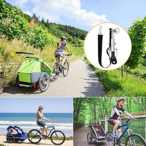 Attelage pour Remorque de Vélo, Connecteur en Attache Remorque de Vélo, Attache-remorque Universelle pour Vélo, Fixation Remorque (1/4)
