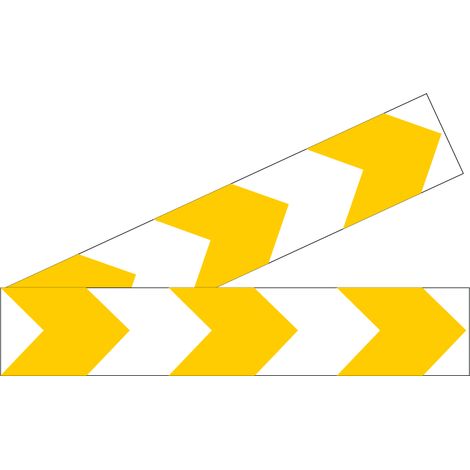 Lot 2 bandes 52mm x 1m - Chevrons Jaune - 4641164