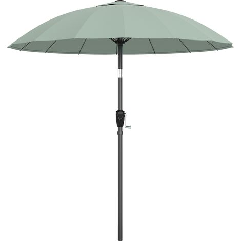 Parasol rond inclinable Ø2 m avec manivelle 16, finition soignée (1/5)
