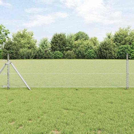 Hexagonzaun Silber 0,5 x 10 m Verzinkter Stahl