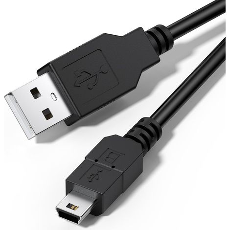 Mini USB 2.0 Cable Type A to Mini-B Charge and Sync Compatible with PS3 Controller TI 83 Calculator Canon EOS 700D Nikon D3100 Camera Hard Disk GPS Hero 4 Black (1m) (1/5)