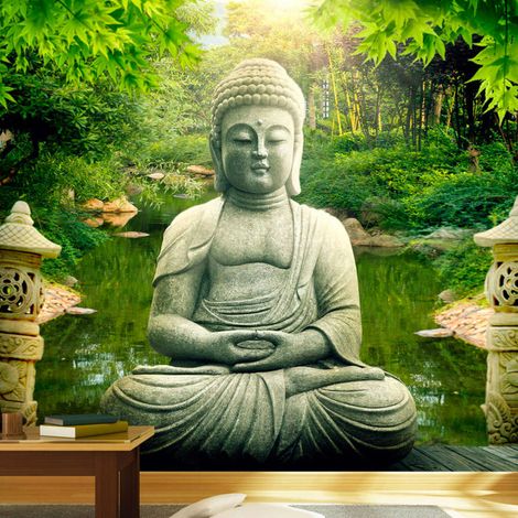 Papier peint le jardin de bouddha - 200 x 140 cm