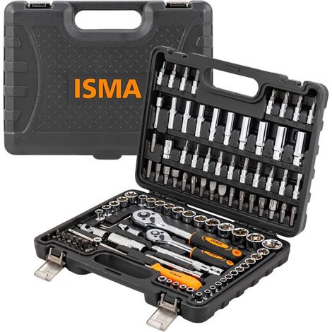 Set di chiavi a bussola di precisione, cacciaviti, 108 pezzi, Cr-V, con custodia (1/4)