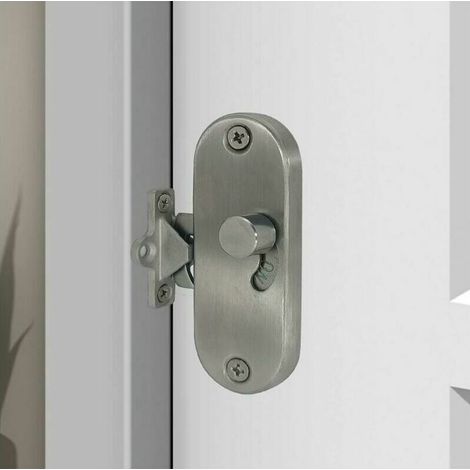 royaluxe - Serrure de porte coulissante à 90° à angle droit avec boucle de verrouillage de porte coulissante et verrou de porte de grange (1/5)