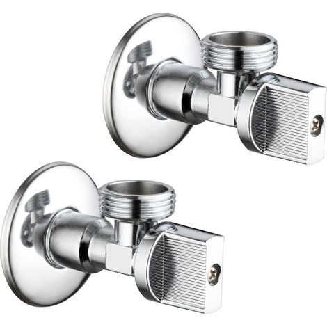 Pack 2 vannes d'équerre anticalcaire 1/2"x3/4"