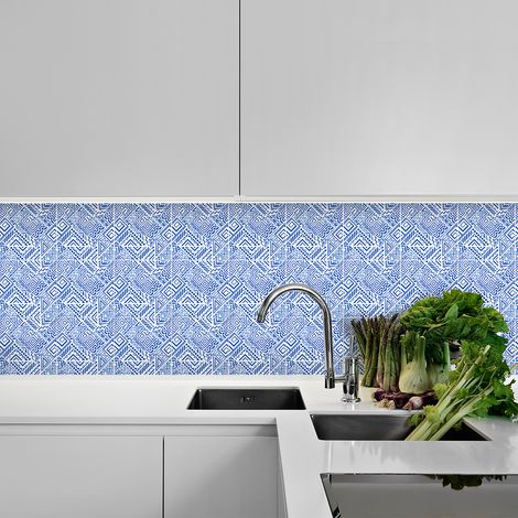 Sticker Mural Carrelage adhésif Cuisine Salle de Bain - 30 STICKERS CARRELAGES BOHÈME TALLILAH - 30stickers10x10cm (1/5)