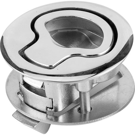 Loquet de levage marin en acier inoxydable 316 sans clé, loquet encastré pour bateau, poignée de levage à fermeture automatique, quincaillerie pour trappe de pont (1/5)
