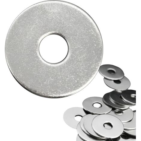 rondelles metal M8 25pcs, rondelle plates en 304 acier inoxydable M8 x 30mm, rondelle inox pour Vis et écrous (M8x30 25pcs) (1/5)