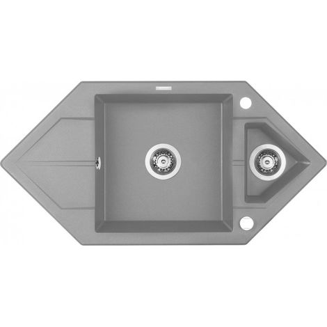 Fregadero de granito de 1,5 senos con escurridor - Space-Saver ZQP S653 5908212063941