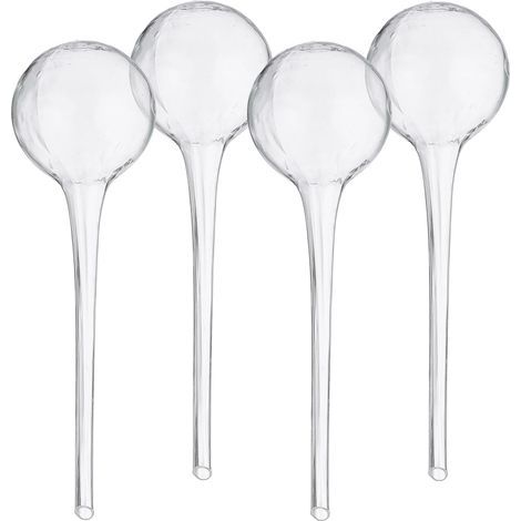 4 Pièces Boules d'Irrigation pour Plantes, Distributeur d'Eau pour Plantes d'Intérieur et d'Extérieur, Accessoire et raccord goutte à goutte (1/5)