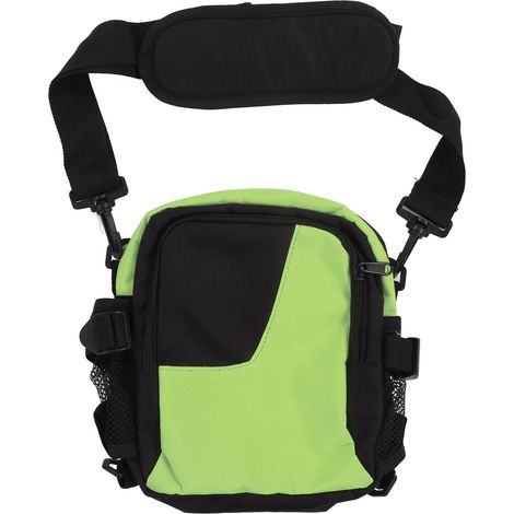 Sac à Friandises Chien Oxford Vert Noir Réglable Poches Multiples Main Épaule Résistant pour Dressage Promenade Voyage (1/4)