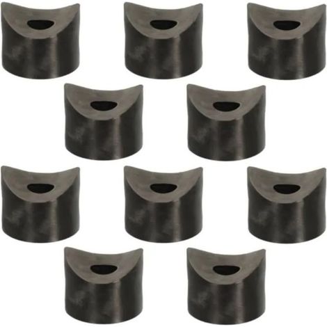 2 butées de porte grises Ø27 x 30 mm avec cache vis, pour tiroirs (1/2)