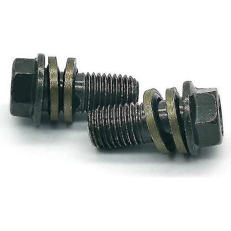Boulons et accessoires de freins de moto, joints de boulons, rondelles d'étanchéité (noires) (2 pièces)