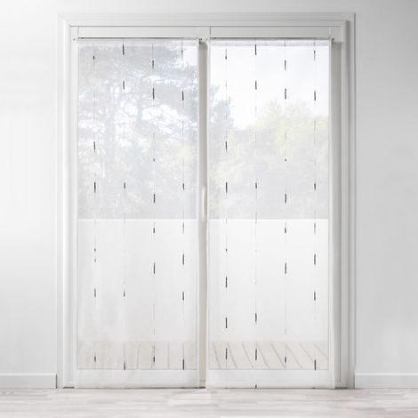 Douceur d'Intérieur - Coppia di tende in poliestere, 2 x 70 x 200 cm, grigio, 1626504 (1/3)