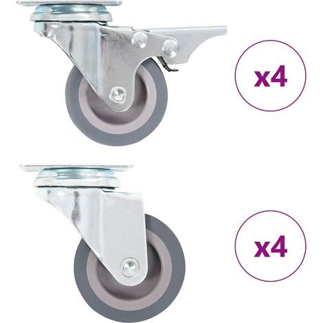 vidaXL 8 pcs Swivel Casters 50 mm (1/5)