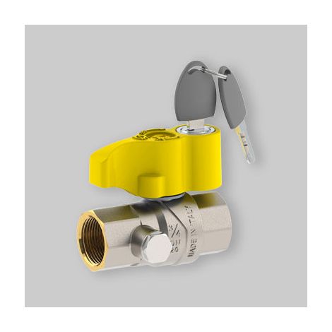 Valvola A Sfera Gas Diritta Con Presa Pressione E Chiave Fiv 1" F X 1" F (1/3)