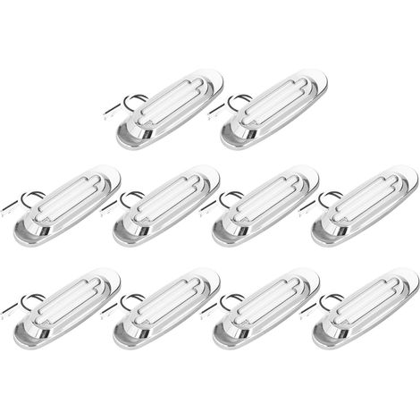 16 LED-Seitenmarkierungsleuchten für LKW, 10er-Pack, 1200 lm Blinker, IP67 wasserdicht, 12–24 V, weißes Licht für Anhänger und PKW (1/5)