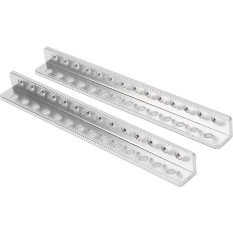 Support en aluminium pour robot, en forme de L, 14 trous, pour usage industriel, 12 x 12 x 120 mm, 3103-0014-0120