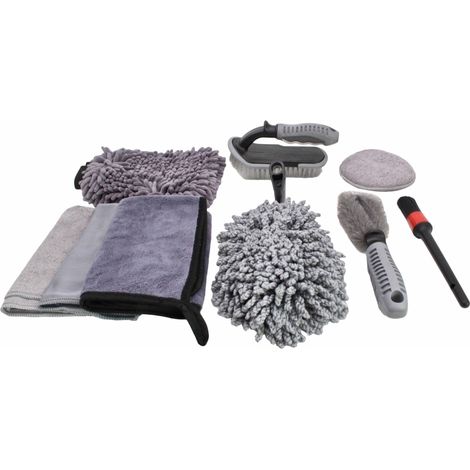 Satra, de Car Wash Detailing Accessories de Set, 9-teilig, hochwertiges Werkzeug de zum Reinigen, Polieren und Schützen de von Fahrzeugen, ideal für Profis. (1/4)