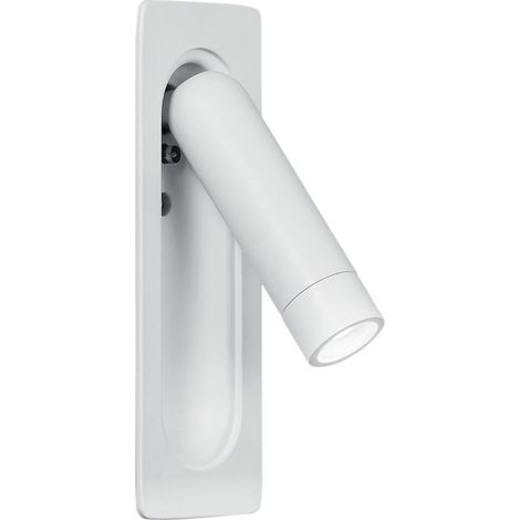 Applique LED DEFOE ad incasso in alluminio bianco con punto luce estraibile e orientabile (1/2)