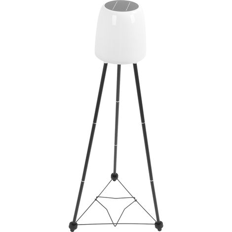 Lampadaire solaire en métal, support pour plantes alimenté à l'énergie solaire, montage facile, étanche IP54, lampe de sol extérieure pour jardin, terrasse ou cour. (1/5)