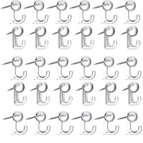 Lot de 50 clous décoratifs transparents en métal et plastique pour tapisserie (1/5)