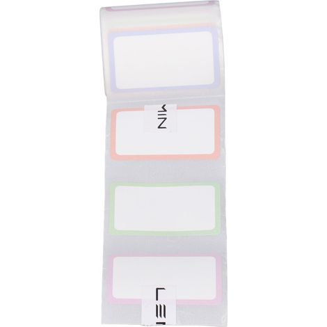 1 rouleau d'étiquette de prix auto-adhésive papier thermique multifonctionnel pour adresse bijoux costume de bureau 40 X 25 mm / 1,57 0,98 pouces bord coloré (1/5)