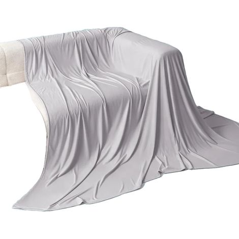 Manta refrescante, diseño ligero y transpirable, 39,37 x 59,06 pulgadas de diámetro, color gris. (1/2)