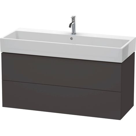 Duravit L-Cube Waschtischunterbau wandhängend, 2 Schubkästen,