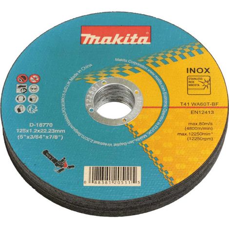 Makita Trennscheibe D-18770-12 - INOX - 125x1,2x22,23 mm WA60T (1/2)