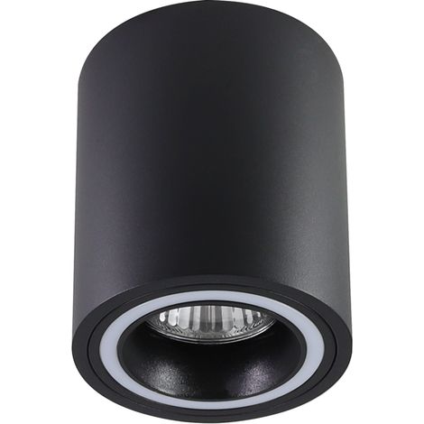 Spot saillie rond noir GU10 Polux FALCO 323651 alu (1/5)
