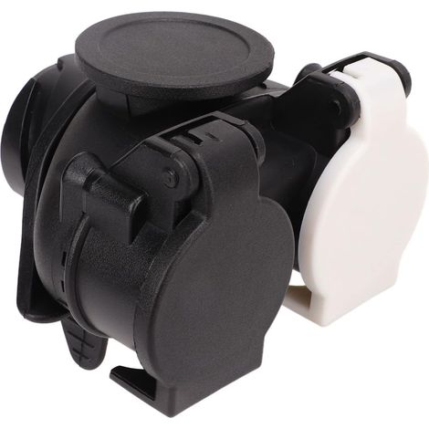 Anhängerleisten-Adapter, 13 auf 7-polig auf 7-polig, Wohnmobil-Bootsadapter, Doppelsteckdosen-Stecker-Konvertierungsadapter für alle Anhängersteckdosen