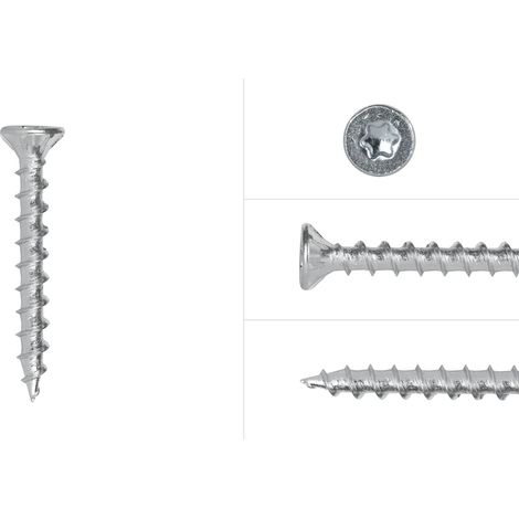 Spanplattenschrauben Verzinkt 3 x 25 mm Torx 10 Vollgewinde - (1/4)