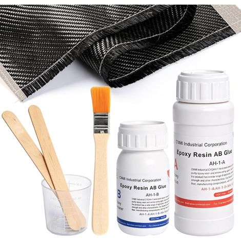 Kit de Réparation en Fibre de Carbone avec Résine Époxy Premium et Tissu Sergé 3K pour Automobile et Motocycle (1/5)