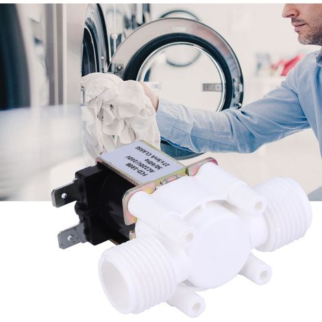 Électrovanne G1/2 NC en plastique, normalement fermée, pour arrivée d'eau, 220-240 V CA (1/5)
