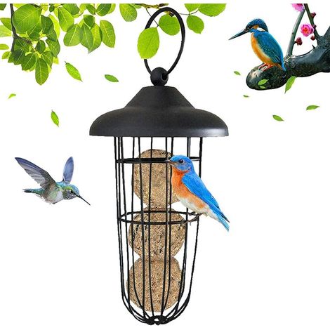 Mangeoire Oiseaux - En Métal Fer Forgé - Suspendue Boule - Pour Jardin Extérieur Balcon Patio - 1 Pièce