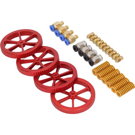 Écrous de réglage manuel pour imprimante 3D Ender 3, avec ressort de buse MK8 et connecteurs d'extrudeur et hotend (1/5)
