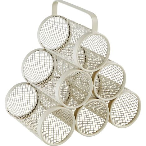 Flaschenhalter mayaj 6 fächer aus metall beige - 5five