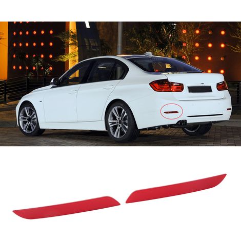 Die hinteren Stoßstangenreflektoren sind paarig, je einer auf jeder Seite, und passen für BMW 3er F30 Limousine 2011-2015 (OE: Links: 63147382233 Rechts: 63147382234). (1/5)