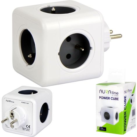Multipresa a 5 prese Aura Line Cube 16A 230V (1/5)