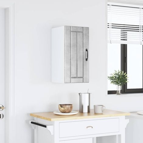 vidaXL Armario de pared cocina Lucca madera contrachapada gris cemento (1/5)