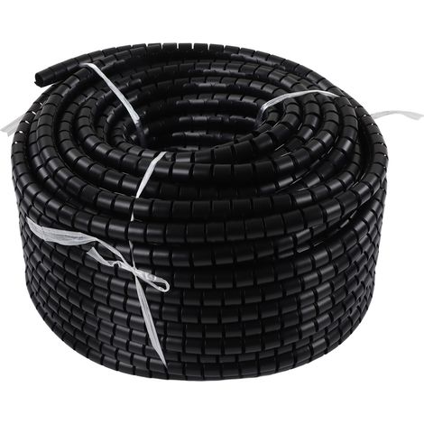 Couvre-manchon de protection de fil, résistant à l'usure, Tube d'enroulement acide et alcalin, câble noir, diamètre 22mm, 50m