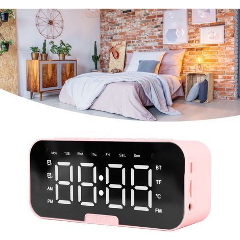 Réveil intelligent, Bluetooth, son de haute qualité, volume surdimensionné, Haut - parleurs sans fil, alarme électronique. (1/5)