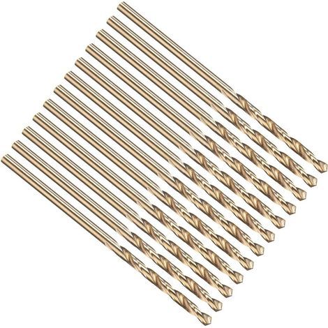1-mm-Spiralbohrer, Zylinderschaft M35, Kobalt 5 % HSS, 135° Goldfinish, Hartmetallbohrer aus Edelstahl, hochharte Metallbohrer – 12er-Packung (1/5)
