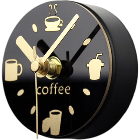 Horloge Magnetique Pour Refrigerateur - Design Tasse Cafe - Fixation Sur Surface Ferreuse Ou Murale - 1 Unite (1/5)