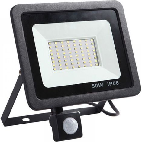 Projecteur Extérieur 50 W Détecteur De Mouvement - Blanc Froid - IP66 - Pour Cour, Garage, Jardin - 1 Pièce (1/5)