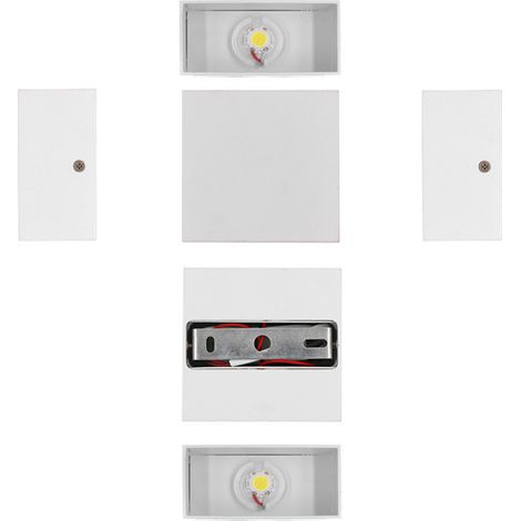 Applique murale LED multifonctionnelle et innovante en aluminium, idéale pour chambre, salon ou couloir, lumière blanche 7W (1/5)