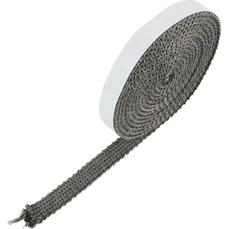 3 Mètres Joint Insert Cheminée,Tressé,Ruban D'étanchéité Adhésif,3 mmx15mmx3 m,Résistant à 550°C,Cordon Fibre de Verre,pour Poêles à Bois,Foyers,Tuyaux,Portes de Cheminée,Joint Poele a Bois (1/5)