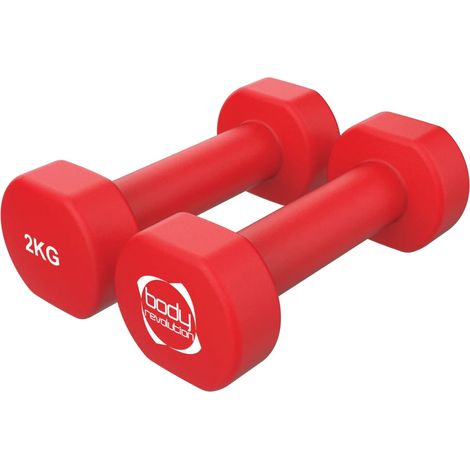 2 x 2KG Neoprene dumbbells (1/5)